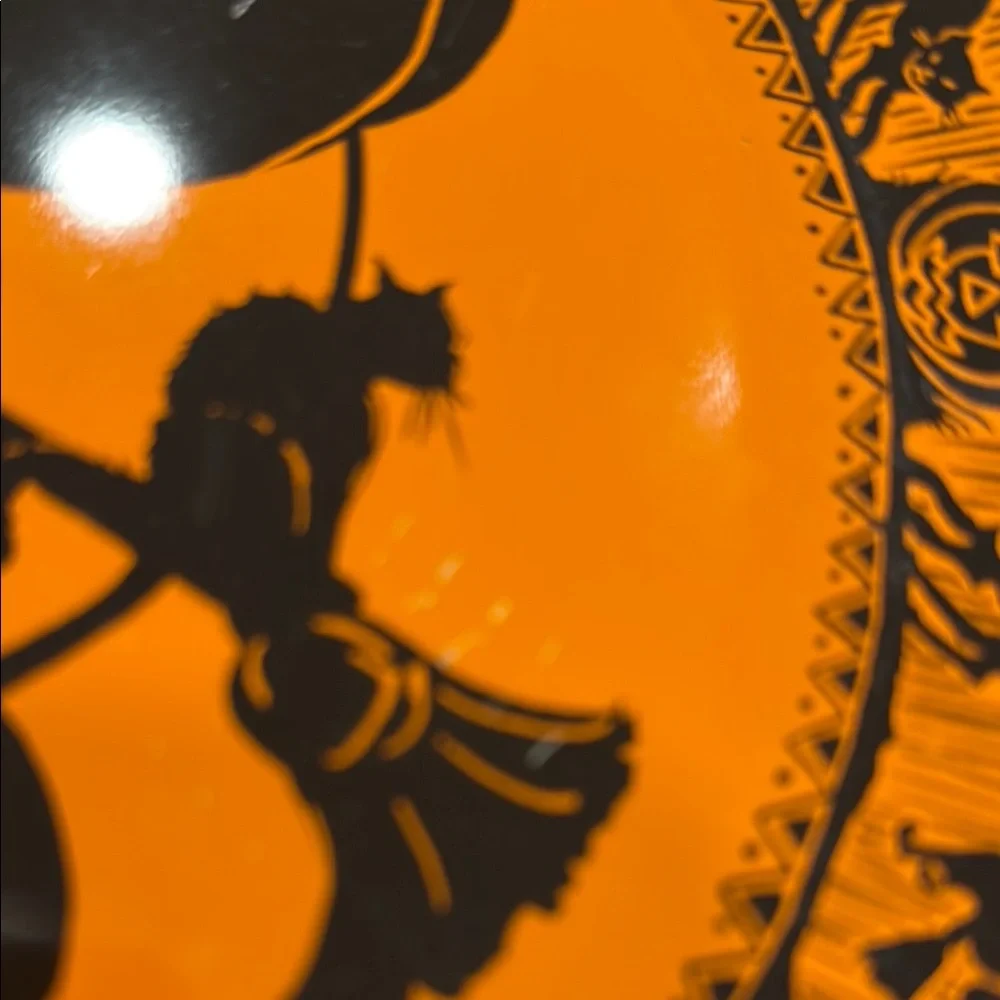 Set of Four Vintage Tin Halloween Themed Plates by restoration hardware